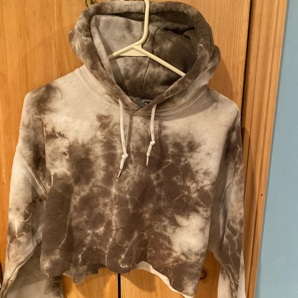Tie-Dye Cropped Hoodie